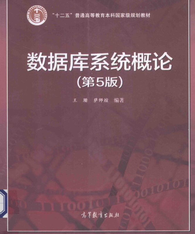 2023考研计算机教材  数据库系统概论第5版王珊高清无水印电子版PDF