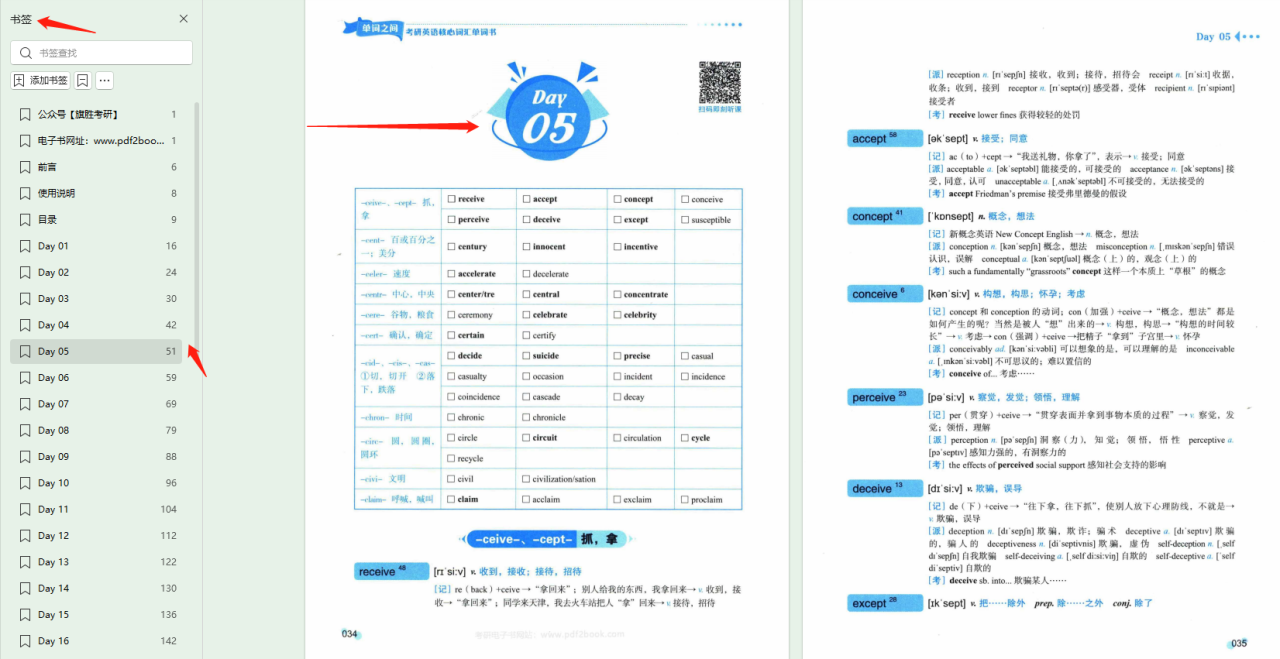 2025考研英语马天艺单词之间核心词汇单词书+词汇测试题（一套两本）高清无水印电子版PDF插图2